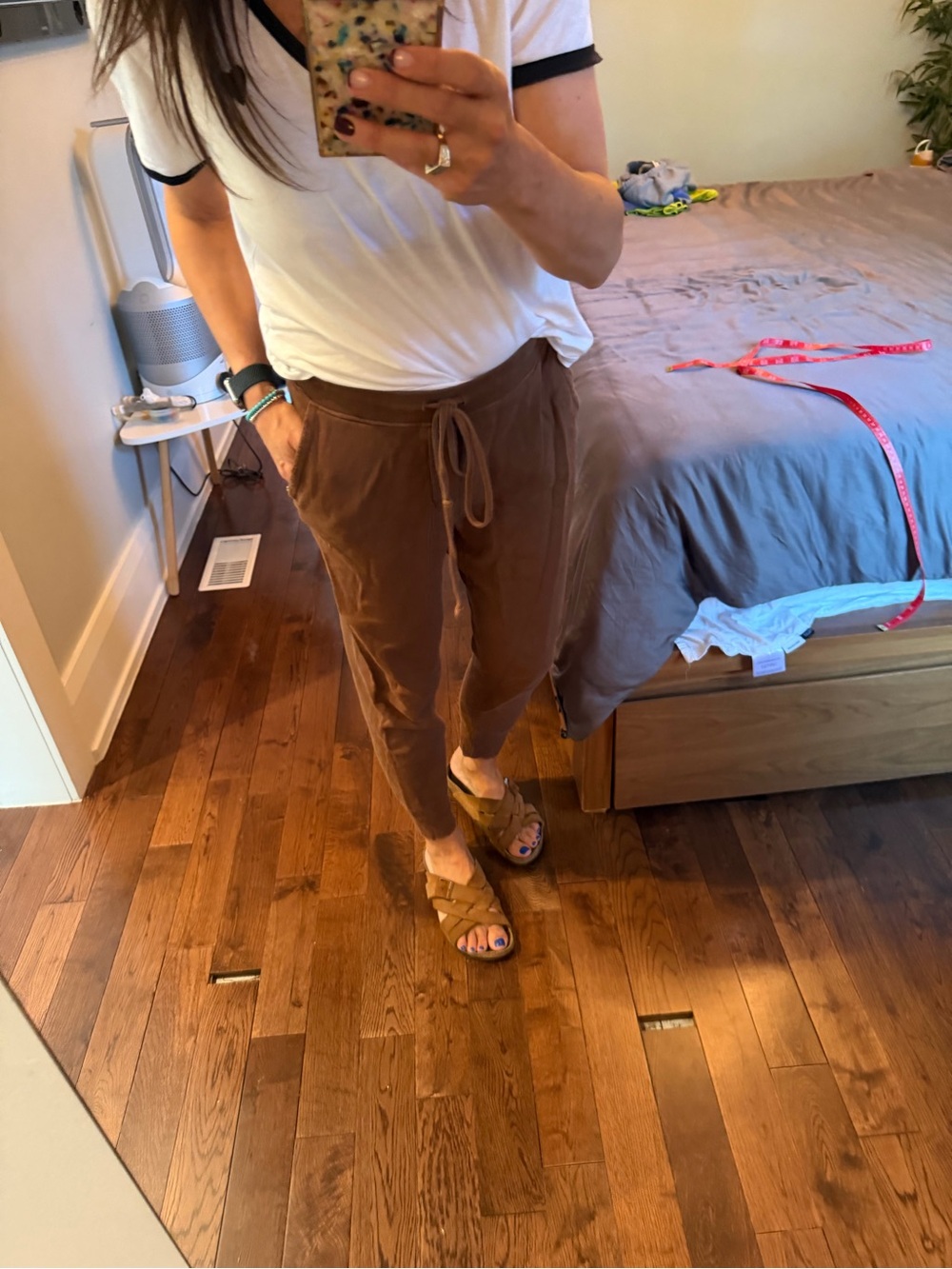 Nili Lotan brown tapered sweatpants